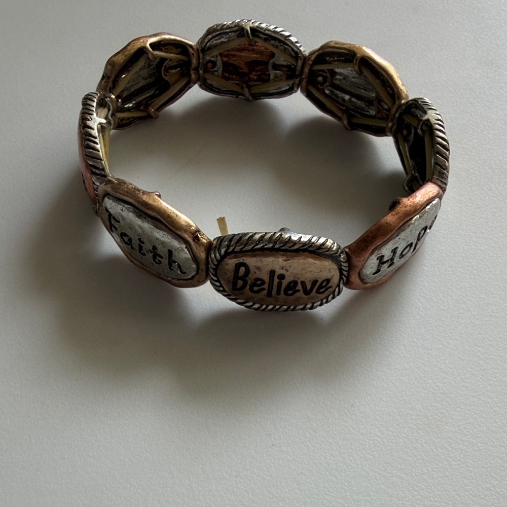 Inspirational Multi-Tone Bracelet